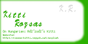 kitti rozsas business card